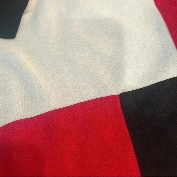 Vintage | Alfred Dunner 80s Colorblocked Pullover - Black & Red & White / Sz L - Picture 5 of 9